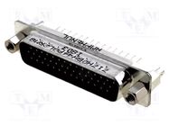Connector: D-Sub HD; PIN: 44; socket; male; on PCBs,PCB snap; THT AMPHENOL COMMUNICATIONS SOLUTIONS