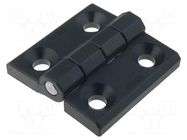 Hinge; Width: 60mm; technopolymer PA; black; H: 60mm ELESA+GANTER