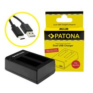 PATONA USB dual charger for Insta360 Ace / Ace Pro incl. USB-C cable, PATONA