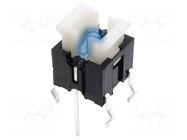 Microswitch TACT; SPST-NO; Pos: 2; 0.05A/12VDC; THT; LED; blue; 1.6N E-SWITCH