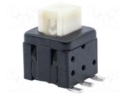 Microswitch TACT; DPDT; Pos: 2; 0.1A/30VDC; SMT; none; 2.45N; 2.4mm E-SWITCH