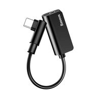 Baseus L45 Audio Adapter USB-C to Mini Jack 3.5mm and USB-C (Black), Baseus