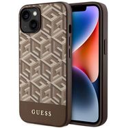 Guess GUHMP14MHGCFSEW iPhone 14 Plus 6.7&quot; brown/brown hard case GCube Stripes MagSafe, Guess