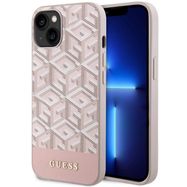 Guess GUHMP14SHGCFSEP iPhone 14 6.1&quot; pink/pink hard case GCube Stripes MagSafe, Guess