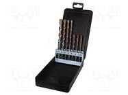 Drill set; for concrete; steel; box; concrete; 7pcs. C.K