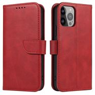 Wallet Case with Stand for iPhone 15 Pro Magnet Case - Red, Hurtel