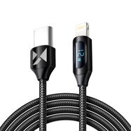 Wozinsky WUCLC2 Lightning - USB-C 36W 480Mb/s cable 2m with display - black, Wozinsky