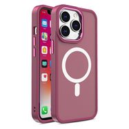 Magnetic case with MagSafe Color Matte Case for iPhone 14 Plus - burgundy, Hurtel