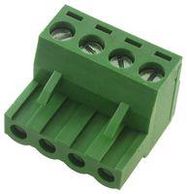 TERMINAL BLOCK PLUGGABLE, 4 POSITION, 24-12AWG