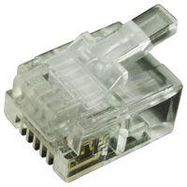 CAT5 RJ12 MODULAR PLUG, 6 POSITION, 1 PORT