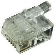 CAT5 RJ12 MODULAR PLUG, 6 POSITION, 1 PORT