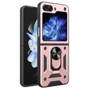 Hybrid Armor Camshield Case for Z Flip 5 5G with Camera Protector - Pink, Hurtel