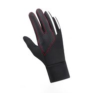 Insulated, anti-slip sports phone gloves (size XL) - black, Hurtel