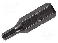 Screwdriver bit; hex key; HEX 5mm; Overall len: 25mm C.K