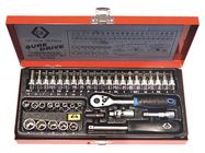 Wrench-set; 6-angles,socket spanner; steel; 1/4"; 39pcs. C.K