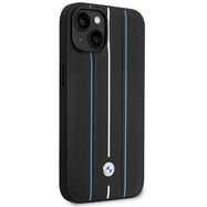 Case BMW BMHCP14S22RVSK iPhone 14 6.1" black/black hardcase Leather Stamp Blue Lines, BMW