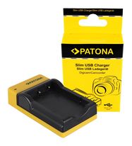 PATONA Slim micro-USB Charger f. Fujifilm Fuji NP-40 Finepix F30 F-30 F31 F-31 F31fd F-31fd F402, PATONA