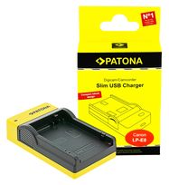 PATONA Slim USB charger with USB-C input for Canon LP-E8, LPE8, EOS 550D, 600D, 650D, 700D, PATONA