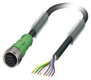 SENSOR CORD, 8P, M12 RCPT-FREE END, 3M