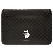 Karl Lagerfeld Saffiano Monogram Choupette case for a 14&quot; laptop - black, Karl Lagerfeld