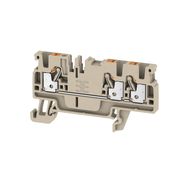 Feed-through terminal block, PUSH IN, 2.5 mm², 800 V, 24 A, Number of connections: 3 Weidmuller