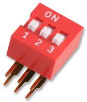 DIP SWITCH, 3POS, SPST-NO, SLIDE, TH