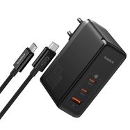 Baseus GaN5 Pro GaN charger 2x USB-C / USB-A 160W - black + USB-C - USB-C 240W cable - black, Baseus