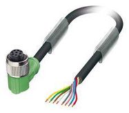 SENSOR CORD, 8P, M12 RCPT-FREE END, 3M