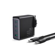 GaN charger UK Joyroom JR-TCG05UK 140W 3x USB-C USB-A + USB-C / USB-C cable 240W 1.2m, Joyroom