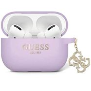 Guess GUAP2LECG4U case for AirPods Pro 2 cover - purple Liquid Silicone Glitter Triangle Charm, Guess