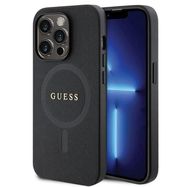 Guess GUHMP14LPSAHMCK case for iPhone 14 Pro - black Saffiano MagSafe, Guess