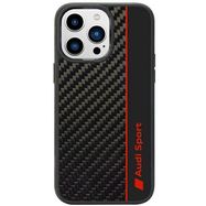 Audi Carbon Fiber Stripe iPhone 14 Pro 6.1&quot; black/black hardcase AUS-TPUPCIP14P-R8/D1-BK, Audi