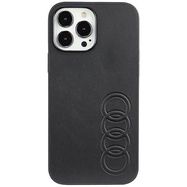 Audi Synthetic Leather iPhone 13 Pro Max 6.7&quot; black/black hardcase AU-TPUPPCIP13PM-TT/D1-BK, Audi