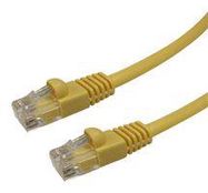 PATCH LEAD, CAT5E, YELLOW, 0.75M