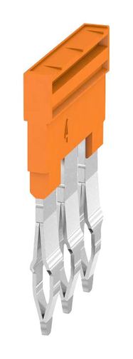 Cross connection ZQV 4N/3, W-Series, for the terminals, No. of poles: 3, Orange, Weidmuller