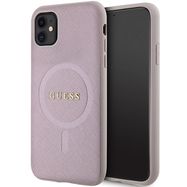 Guess GUHMN61PSAHMCP case for iPhone 11 / Xr - pink Saffiano MagSafe, Guess