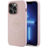 Guess GUHMP14LPSAHMCP case for iPhone 14 Pro - pink Saffiano MagSafe, Guess