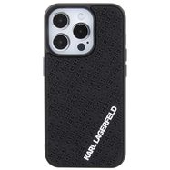 Karl Lagerfeld 3D Rubber Multi Logo case for iPhone 15 Pro - black, Karl Lagerfeld