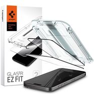 TEMPERED GLASS Spigen GLAS.TR "EZ FIT" FC 2-PACK IPHONE 15 PRO MAX BLACK, Spigen