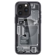 Spigen Ultra Hybrid Mag Case with MagSafe for iPhone 15 Pro Max - Dark Gray (Zero One Pattern), Spigen