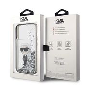 Karl Lagerfeld Liquid Glitter Ikonik case for iPhone 15 Pro - transparent, Karl Lagerfeld
