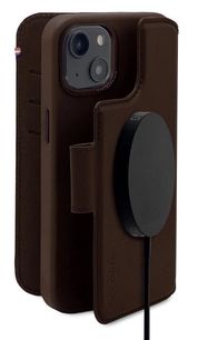 Decoded Detachable Wallet Case Leather with MagSafe with Flip for iPhone 14 Plus - Brown, Decoded