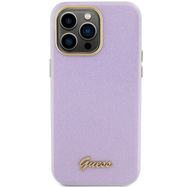 Guess Glitter Glossy Script case for iPhone 15 Pro Max - lilac, Guess