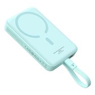 Baseus Magnetic Mini MagSafe 10000mAh 30W powerbank with built-in USB-C cable - blue + Baseus Simple Series USB-C - USB-C 60W 0.3m cable, Baseus