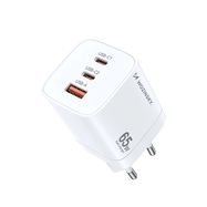 Wozinsky CGWCW 65W USB-A / 2 x USB-C GaN wall charger - white, Wozinsky