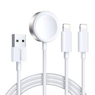 Joyroom S-IW007 3-in-1 cable USB-A magnetic charger - Lightning 1.2m - white, Joyroom