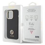 Guess Silicone Logo Strass 4G case for iPhone 15 Pro Max - black, Guess