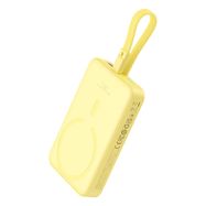 Baseus Magnetic Mini MagSafe 10000mAh 20W powerbank with built-in Lightning cable - yellow + Baseus Simple Series USB-C - USB-C 60W 0.3m cable, Baseus