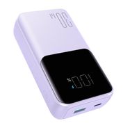 Joyroom JR-PBC07 20000mAh 30W mini power bank with USB-C and Lightning cables - purple, Joyroom