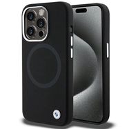 BMW Signature Liquid Silicone MagSafe case for iPhone 15 Pro - black, BMW